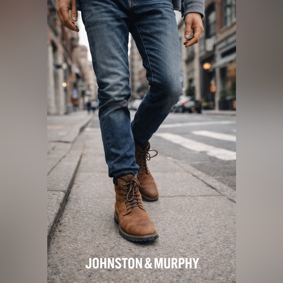 Johnston & Murphy Other - Johnston & Murphy Brown Leather Lace-Up Boots